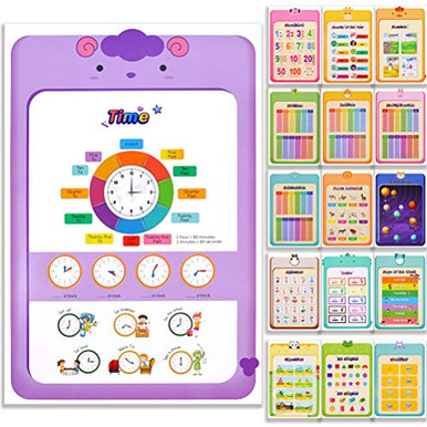 Ouboya 16 Pcs Educational Posters for Toddlers and Kids Babies Learning ...