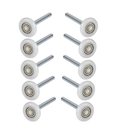 Aillsa Garagentor-Rollen 6200ZZ – Leise Nylon-Rollen, 10 Stück, 10,2 Cm Vorbau, Violett (für Tore Bis 2,1 M)
