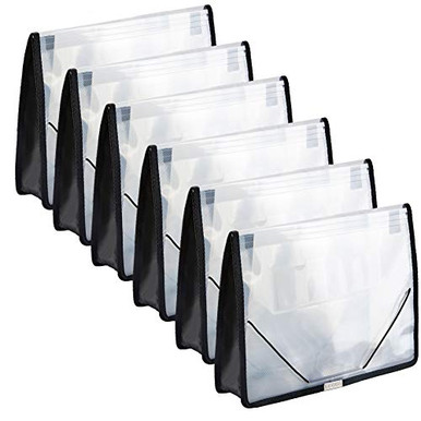 FANWU 6 Pack Plastic File Wallet Document Organizer With Flap - View #7