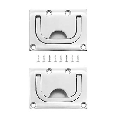 TEANTECH 2 Pack of 316 Stainless Steel Hatch Pull Flush Lift Boat Ring ...