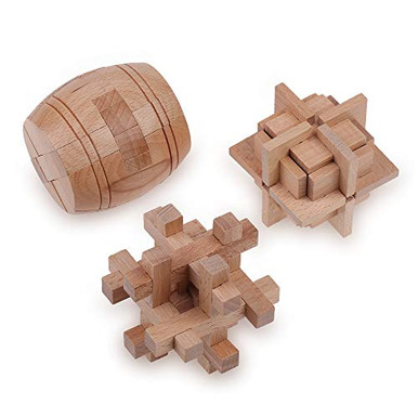 Sharp Brain Zone 3D Wooden Puzzle Games Pack of 3 Educational Toys for ...