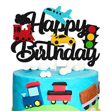 Classic Steam Train Cake Topper – 5.9x5.1 Inch, Pre-Assembled, Train Theme Birthday Party Decoration