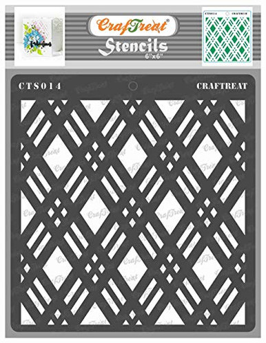 CrafTreat Geometric Diamond Pattern Stencils for Painting on Wood Wall ...