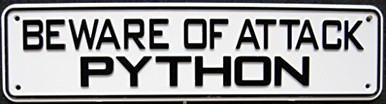 Land and Sea Beware of Attack Python Sign - Warehousesoverstock