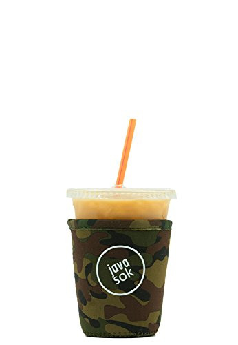 Java Sok Reusable Iced Coffee Cup Insulator Sleeve for Cold Beverages ...