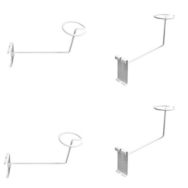 Prolinemax 4 Pc White Hat Racks Wire Grid Wall Cap Slat Panels Gridwall ...