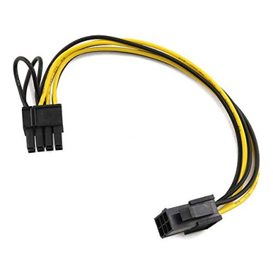 E-outstanding 2pcs 6 Pin Female to 8 Pin Male GPU Graphics Cards ...