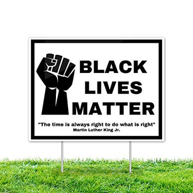 Greatingreat Black Lives Matter Yard Sign Anti-Racism BLM Movement ...