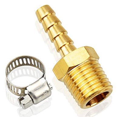 TAILONZ PNEUMATIC 10er-Pack Messing Schlauchadapter – 8 Mm Barb Auf 1/2 Zoll BSP-Außengewinde, Für Luft Und Flüssigkeit