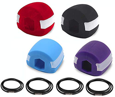 4PCS Jawline Exerciser Double Chin Reducer Jaw ExerciserFace and Neck ...