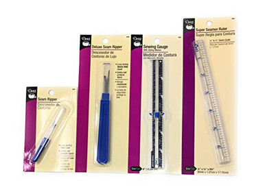 Ripper Ruler Dritz Deluxe Seam Ripper Large (638) and Small (608) Bundled with ...
