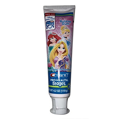 Crest Pro-Health Stages Disney Princess Toothpaste Bubble Gum 4.20 oz ...