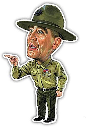 Cartoon R. Lee Rainbow Animated Design R Lee Ermey Decal Vinyl Sticker Funny Cartoon ...