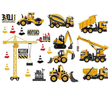 Ningning Transportation Tractor Engineering Vehicle Wall Stickers ...
