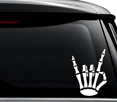 Rock On Horns Hand Skeleton JDM Japanese Decal Sticker for Use On ...