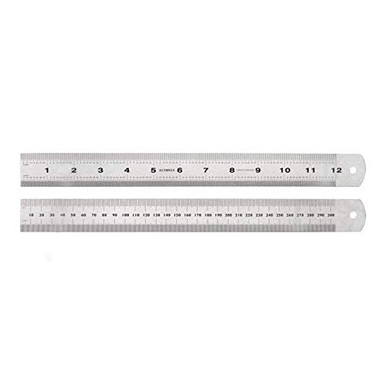 2 Pack Ruler ACXMKEX 12 Inch Stainless Steel Ruler, 2 Pack Metal Ruler Set ...