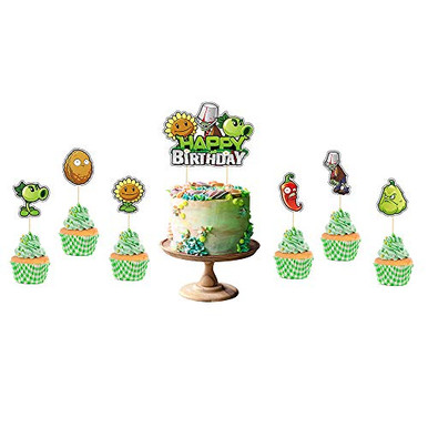 Regus-Plants vs. Zombies Happy Birthday Cake Topper Game Plants vs ...
