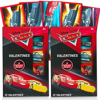 Disney Cars Valentines Day Cards Assorted Box Set -- 54 Disney Cars ...