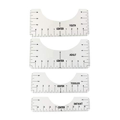 4PCS A Set T-Shirt Alignment Ruler, Tee Ruler Guide for Applying Vinyl ...