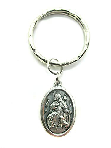 VPP St Roch Rock Rocco Medal Italy Key Ring Gift Box Prayer Card ...