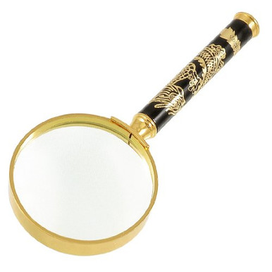 Magnifying Class Frame uxcell 4X Metal Frame Dragon Pattern Handle Magnifying Glass Magnifier ...