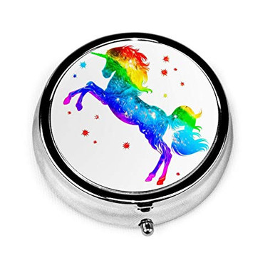 Pill Box Case Medicine Organizer Colorful Rainbow Unicorn Animal Unique ...