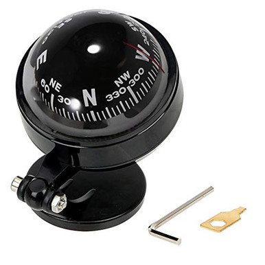 Boussole Auto Ajustable Pour Tableau De Bord - Adhésif, Orientation Facile En Voiture