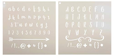Lettering - Upper and Lower Case Alphabet Stencil - 2 Part by StudioR12 ...