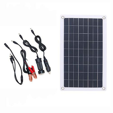 Zonnepaneel Kit, 40W 18V Flexibele Monokristallijn Silicium Zonnelader Hoge Conversie Batterij