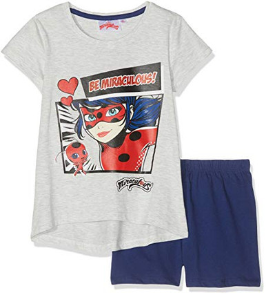 Miraculous - Ensemble Pyjama Ladybug Pour Fille - 100% Polyester Doux Et Confortable