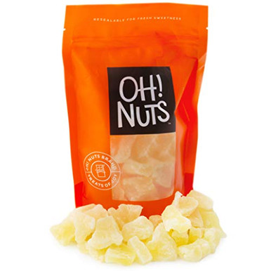 Oh Nuts Dried Pineapple Chunks - 24oz Bulk Bag of Fresh Sweet ...