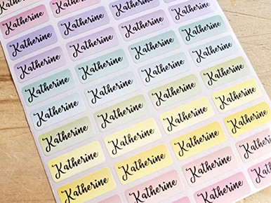 Name Labels Small 144 Rainbow Small Name Stickers -Daycare Labels- Kids labels- Small ...
