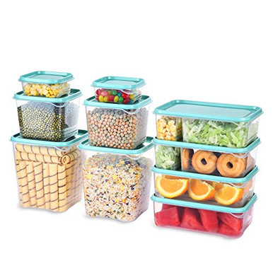 LUCKYROOM Food Storage Containers With Lids Set Airtight Kitchen BPA ...