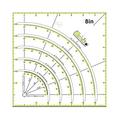 N M Acrylic Quilting Ruler 8-inch Transparentes Universal Patchwork ...