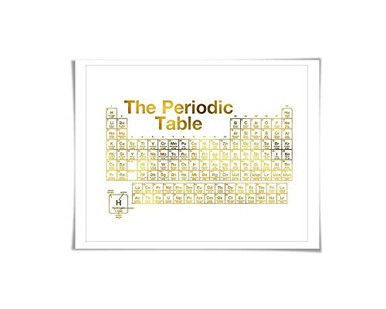 Periodic Table of the Elements Gold Foil Print. 7 Foil Colours. Science ...