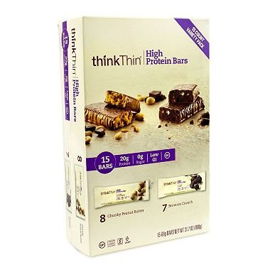 Think Thin High Protein Bar Variety Pack -8 Chunky Peanut Butter 7 ...