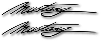 Ford Mustang Logo Vinyl Script Classic Accent L Vinyl Decal Sticker Car ...