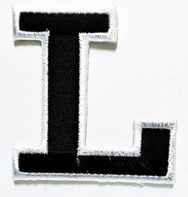 Letter L Path 2 INCHES Letter Black L Patches A to Z English Alphabet Embroidered ...