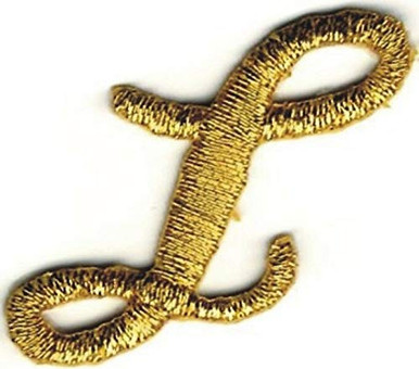 1 1 8'' Fancy Metallic Gold Script Cursive Alphabet Letter L ...