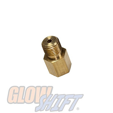 GlowShift 1/8-27 NPT Female To M16 X P1.5 Gauge Sensor Sender Thread Adapter