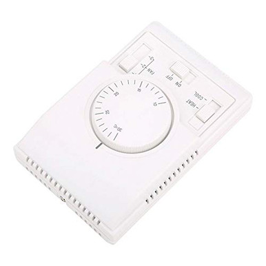 DEWIN Temperature Controller, Mechanical Temperature Controller Surface Mounted Air Conditioner Thermostat 10-30°C AC220V
