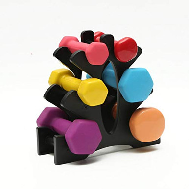 3 Tier Dumbbell Rack Stand Dumbbell Hand Weights Sets Holds 30 Pounds ...