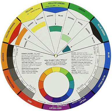 Portable Color Chart Portable Colour Wheel_ Paint Mixing Learning Guide Art Class Teaching ...