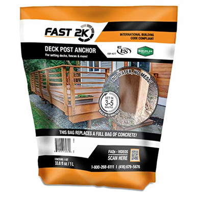 Compound Posts Fast 2K Deck Post Anchor Mix and Building Code Approved Concrete ...