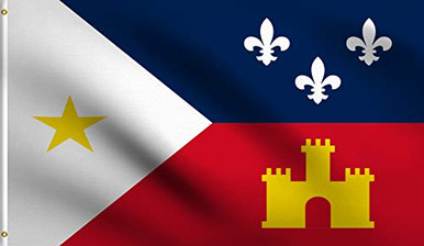 DMSE Acadiana Flagge Louisiana, 90x150 Cm – 100% Polyester, Doppelt Genäht, Mit Metallösen