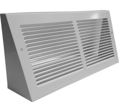 Triangular Duct Opening Triangular Extended Baseboard Return Grill -12 inch x 6 inch Duct ...