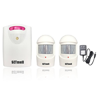 Wireless Reciever Sensor SETmell Wireless Home Security Driveway Alarm and Doorbell, 1 AC ...
