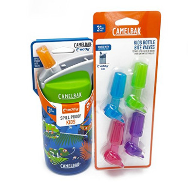 Camelbak Eddy Kids Bottle Bite Valves & Straws - Transparent, 2 Pack