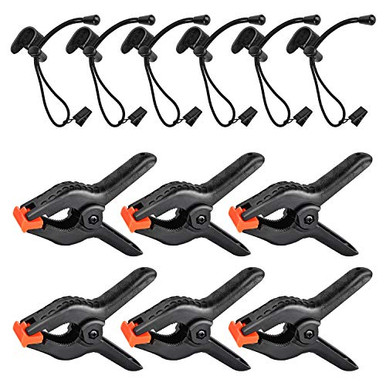 Yesker Backdrop Clamps and Background Clips 6 Pack 4.4 inch Heavy Duty ...