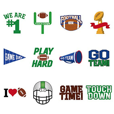 BESTOYARD 72 Pcs Football Party Face Tattoos Stickers BESTOYARD